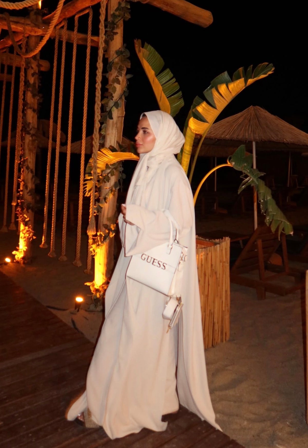 Krep 3'lü Abaya Takım