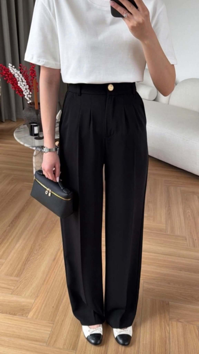 Gold Düğmeli Pantolon
