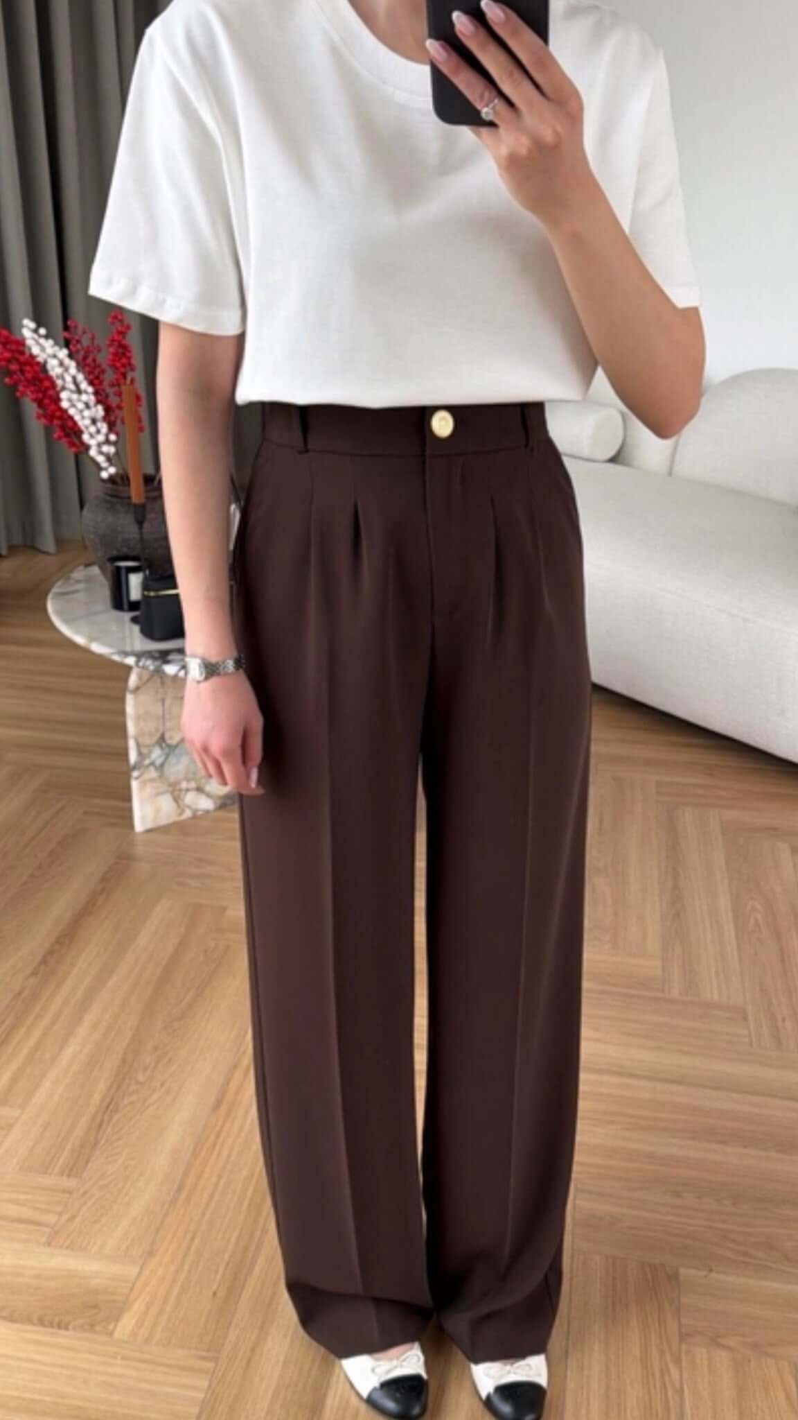 Gold Düğmeli Pantolon