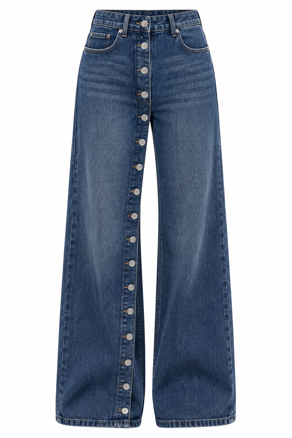 Düğme Detaylı Jean