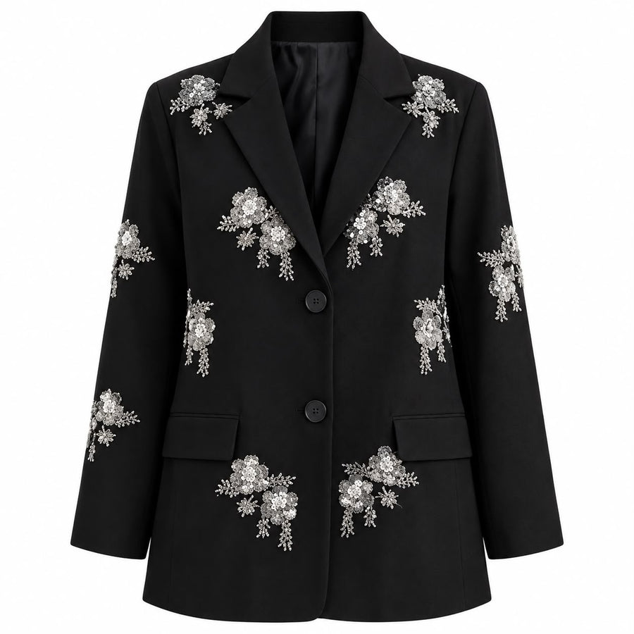 Taş İşlemeli Blazer Ceket